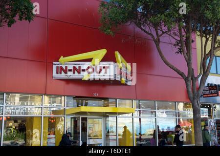 SAN FRANCISCO, California, UNITED STATES - SEP 11th, 2018 : In-N-Out Burger à Fisherman's Wharf Localisation Banque D'Images