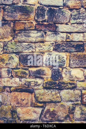 Vieux Mur de pierre en ruine Banque D'Images