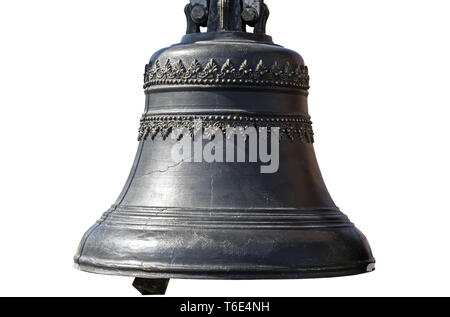 La cloche de l'Église sur un fond blanc. Banque D'Images