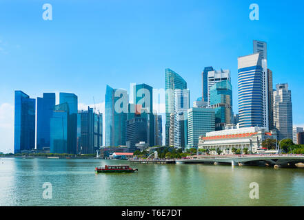 Vue du quartier financier de Singapour ville Banque D'Images