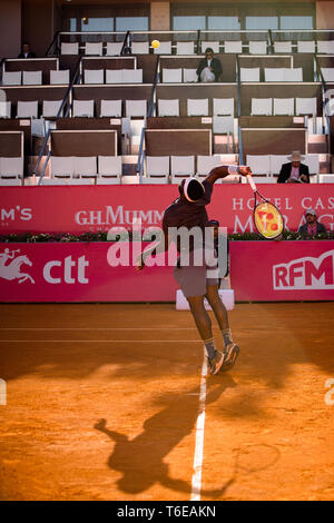 Frances Tiafoe à partir de USA vu en action pendant le Millénium, l'Estoril Open 2019, à Estoril, Portugal. Banque D'Images