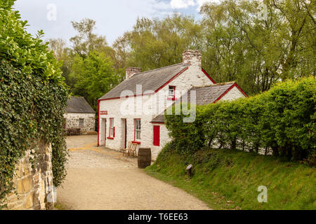 Avis de Mountjoy Bureau de poste à l'Ulster American Folk Park, Omagh, dans le comté de Tyrone, Irlande du Nord, Royaume-Uni. Banque D'Images