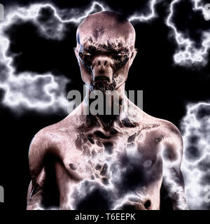 Digital 3D Illustration d'une créature creepy Banque D'Images