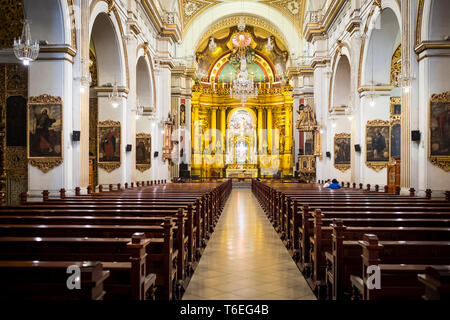 À l'intérieur de la magnifique Basilique Cathédrale de Lima, Pérou Banque D'Images