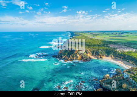 Belle côte de l'océan près de Warrnambool, Victoria, Australie Banque D'Images