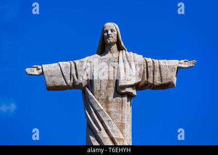 La statue du Christ Roi sur l'île de Madère - Portugal Banque D'Images