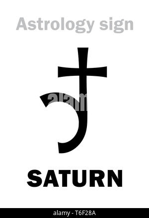 L'ASTROLOGIE : planète Saturne Banque D'Images