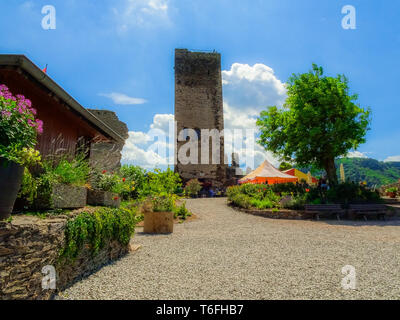 Petit village de Beilstein sur la Moselle Banque D'Images