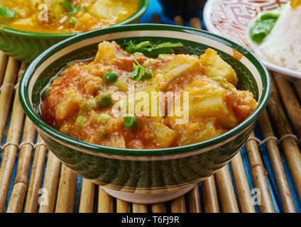 Le Konkani Curry de pommes de terre Style Banque D'Images