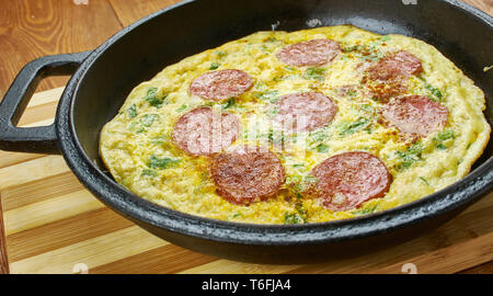 Frittata style pizza Banque D'Images