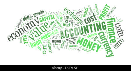 Wordcloud illustration de la finance et des affaires mots Banque D'Images