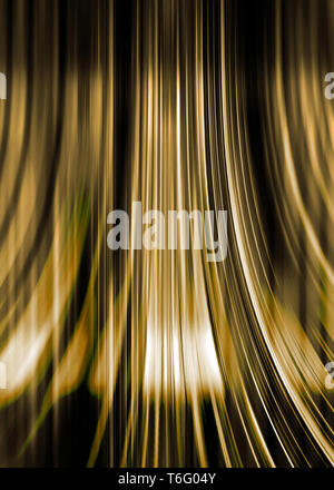 Fond or et noir qui coule Banque D'Images