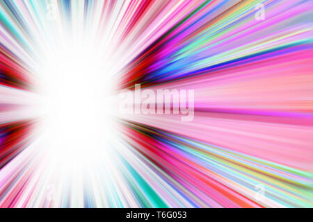 Arrière-plan des sentiers de lumière d'étoile colorée Banque D'Images