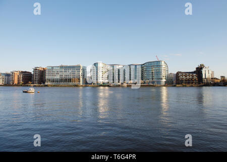 Riverside Albion le développement à Battersea de Londres, Angleterre Banque D'Images