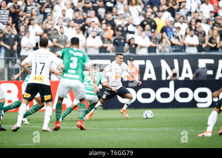 SÃO PAULO, SP - 01.05.2019 : CORINTHIENS X CHAPECOENSE - XXXXXXXXXX pendant un match entre les Corinthiens et Chapecoense, valide pour le deuxième tour de l'championnat brésilien de 2019, tenue à l'Arena Corinthians, côté est de la capitale de l'après-midi du mercredi (1). (Photo : Marcelo Machado de Melo/Fotoarena) Banque D'Images