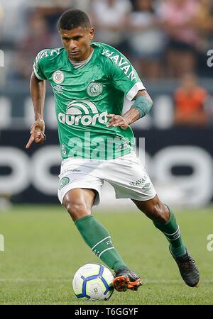 SÃO PAULO, SP - 01.05.2019 : CORINTHIENS X CHAPECOENSE - Marcio Araujo da Chapecoense pendant un match entre les Corinthiens et Chapecoense, valide pour le deuxième tour de l'championnat brésilien de 2019, tenue à l'Arena Corinthians, côté est de la capitale, dans l'après-midi du mercredi (1). (Photo : Marcelo Machado de Melo/Fotoarena) Banque D'Images