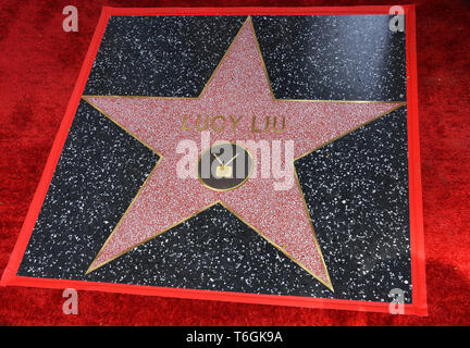 Lucy Liu honorée avec étoile sur le Hollywood Walk of Fame Le 01 mai 2019 à Hollywood, Californie. Lucy Liu 039 Banque D'Images