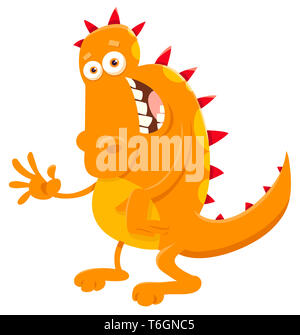 Fantasy illustration cartoon monster Banque D'Images