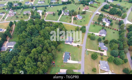 Subdivision d'un pays américain typique de l'antenne de quartier Banque D'Images