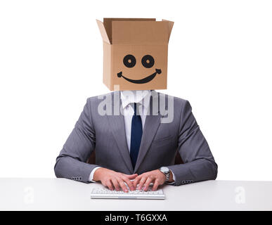 Heureux happy businessman dans le bonheur concept Banque D'Images