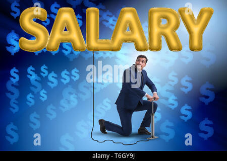 Salaire en pompage d'affaires business concept Banque D'Images