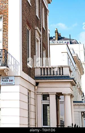 Maisons dans Belgravia (Grosvenor Crescent), Londres Banque D'Images