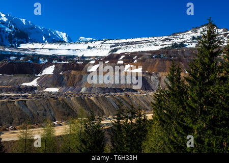 Mine de minerai à ciel ouvert à l'Erzberg en Autriche Banque D'Images