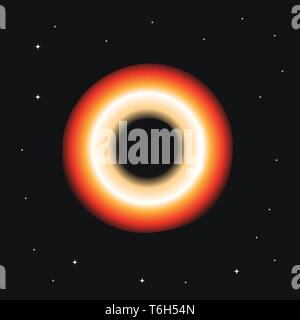 Blackhole sur spcae avec star vector.Galaxie blackhole power Illustration de Vecteur