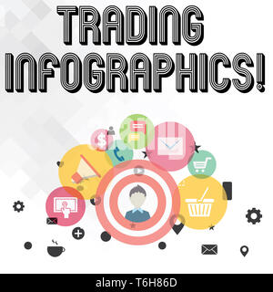 Texte de l'écriture l'écriture d'émission l'Infographie. Photo conceptuelle représentation visuelle de l'échange d'informations ou de données photo de campagne de marketing numérique Banque D'Images