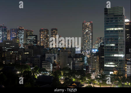 La ville de Tokyo de nuit vu de Bock, tour, Tokyo, Japon, Banque D'Images