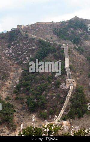 Huanghuacheng est la grande muraille de Chine et en généralement pas réparé et moins commune pour les voyageurs et une courte distance en voiture de Pékin Banque D'Images