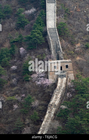 Huanghuacheng est la grande muraille de Chine et en généralement pas réparé et moins commune pour les voyageurs et une courte distance en voiture de Pékin Banque D'Images