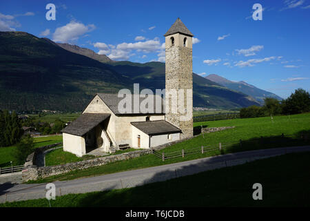 Eglise Saint Johann, Prad, Tyrol du Sud, Italie Banque D'Images