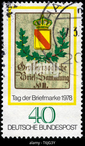 Timbre-poste de la République fédérale d'Allemagne dans la Journée du timbre & Mouvement philatélique mondiale série émise en 1978 Banque D'Images