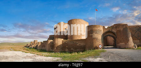 Ruines de la ville arménienne murs construits par le roi Smbat (977-989) de Ani archaelogical site sur l'ancienne Route de la Soie ,la Turquie Banque D'Images