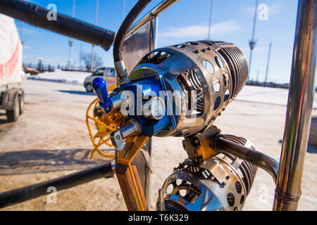 Brûleur gaz ballon thermique libre Banque D'Images