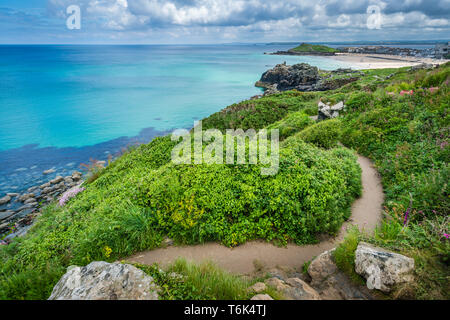 Sentier côtier à St Ives Banque D'Images