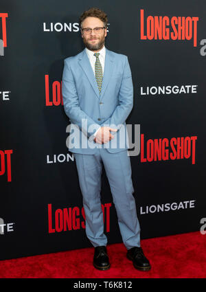 New York, NY - 30 avril : Seth Rogen assiste à la première de "Long Shot" à AMC Lincoln Square Theatre Banque D'Images