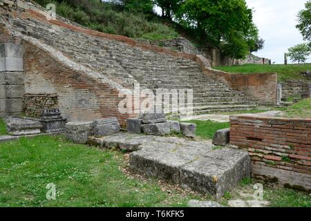 Amphithéâtre romain de l'ancienne ville d'Apollonia Albanie Banque D'Images