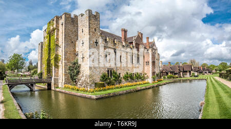 Le château de Hever et motifs dans Kent, près de Saint-hippolyte, maison ancestrale d'Anne Boleyn, seconde épouse du roi Henri VIII Banque D'Images