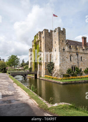 Le château de Hever et motifs dans Kent, près de Saint-hippolyte, maison ancestrale d'Anne Boleyn, seconde épouse du roi Henri VIII Banque D'Images