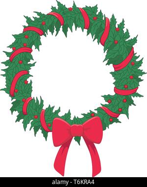 Couronne de Noël Vector Illustration Illustration de Vecteur