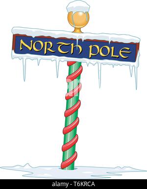 North Pole Sign Vector Illustration Illustration de Vecteur