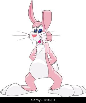 Vector Cartoon Illustration Lapin de Pâques Illustration de Vecteur