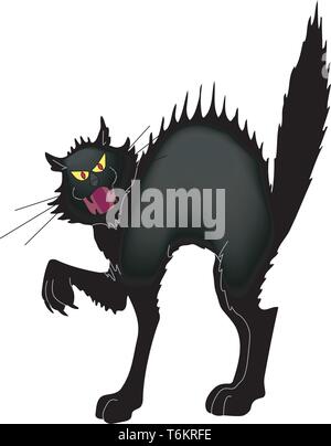 Chat noir Vector Illustration Illustration de Vecteur