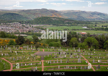 Vue aérienne du château de Stirling en Écosse ville de Stirling Banque D'Images