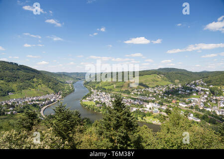 Moselle près de Zell en Allemagne Banque D'Images