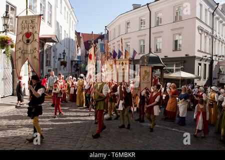 Olde Hansa Fête médiévale à Tallinn Banque D'Images