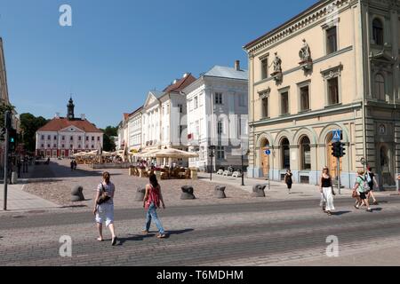 Place de la mairie à Tartu Banque D'Images