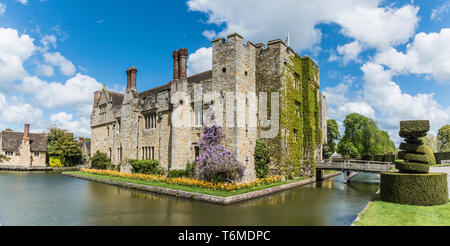 Le château de Hever et motifs dans Kent, près de Saint-hippolyte, la maison ancestrale d'Anne Boleyn, seconde épouse du Roi Henry VIII à l'anglais Banque D'Images